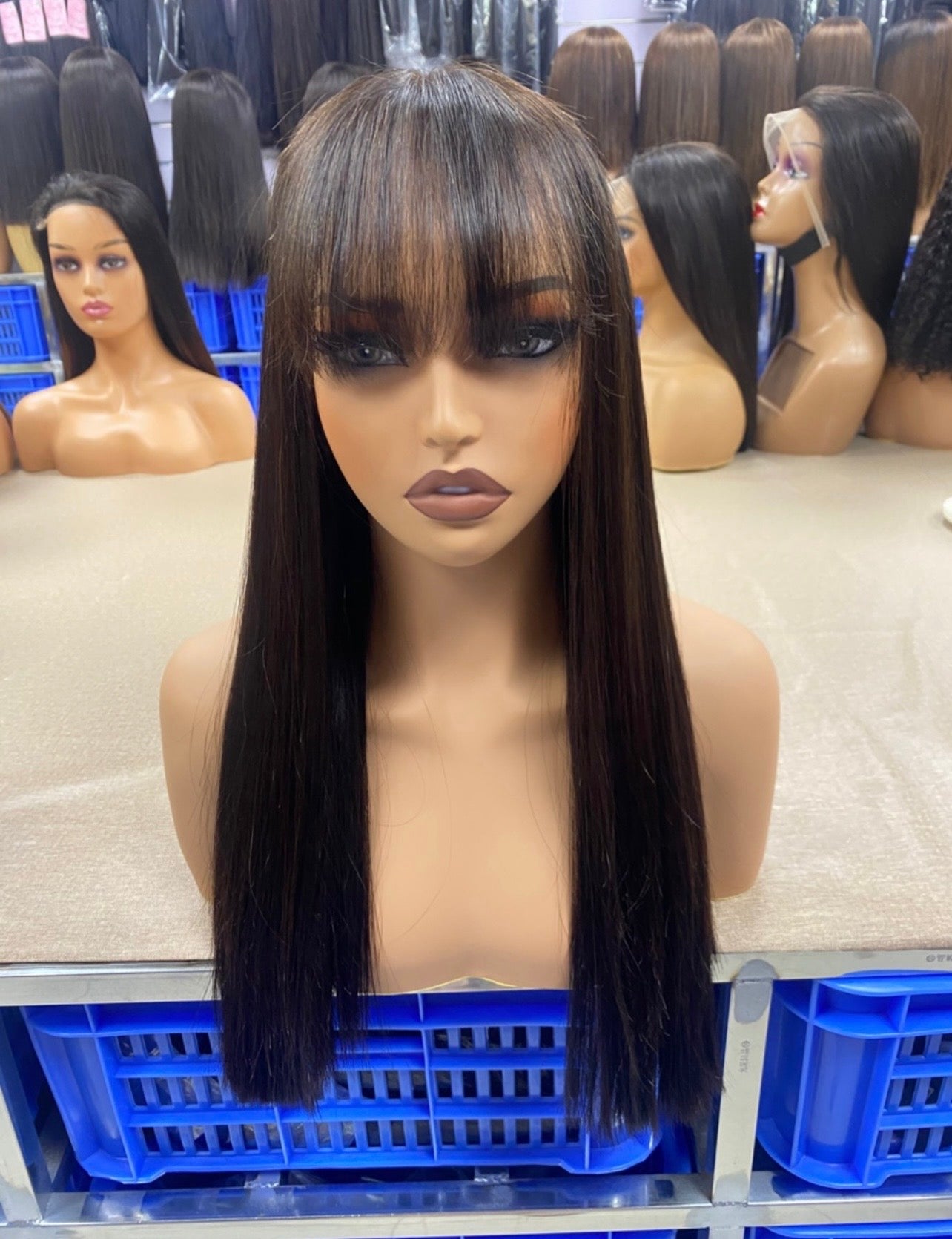 Fringe SDD human hair wig 22 inch
