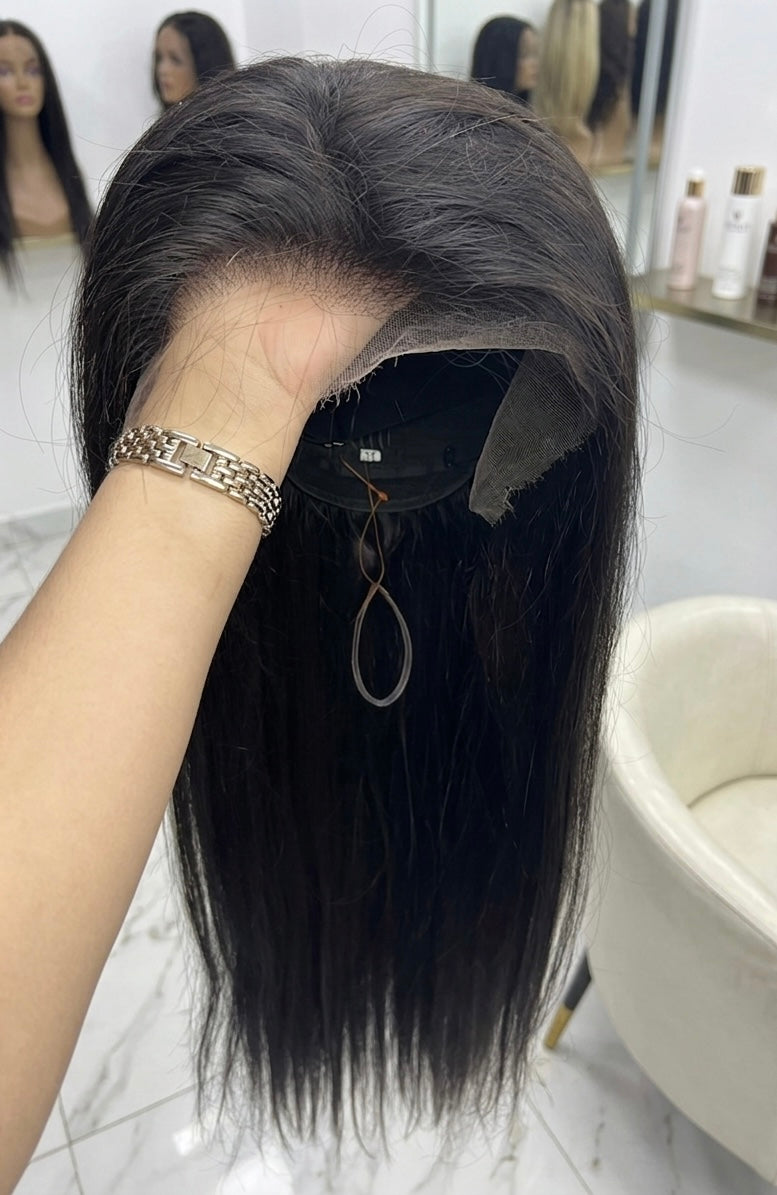 13*4 SDD black human hair wig